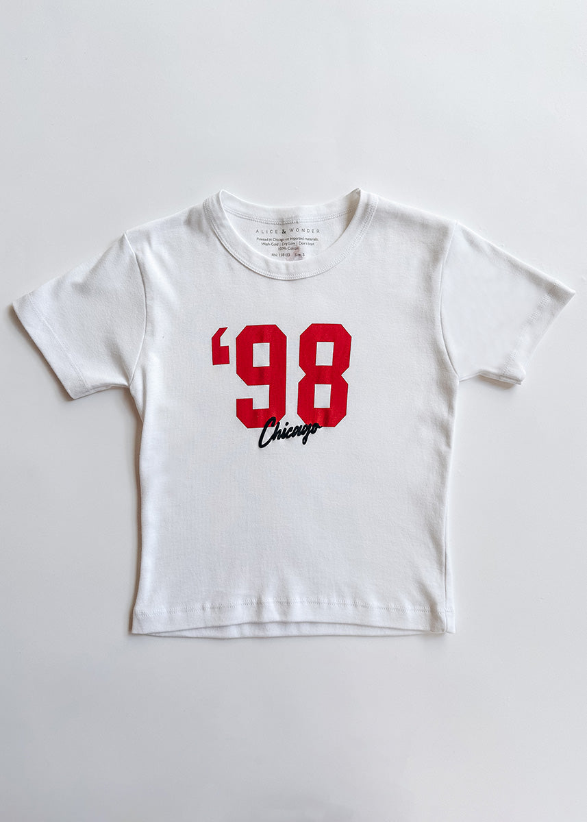 '98 Chicago Baby Tee - White