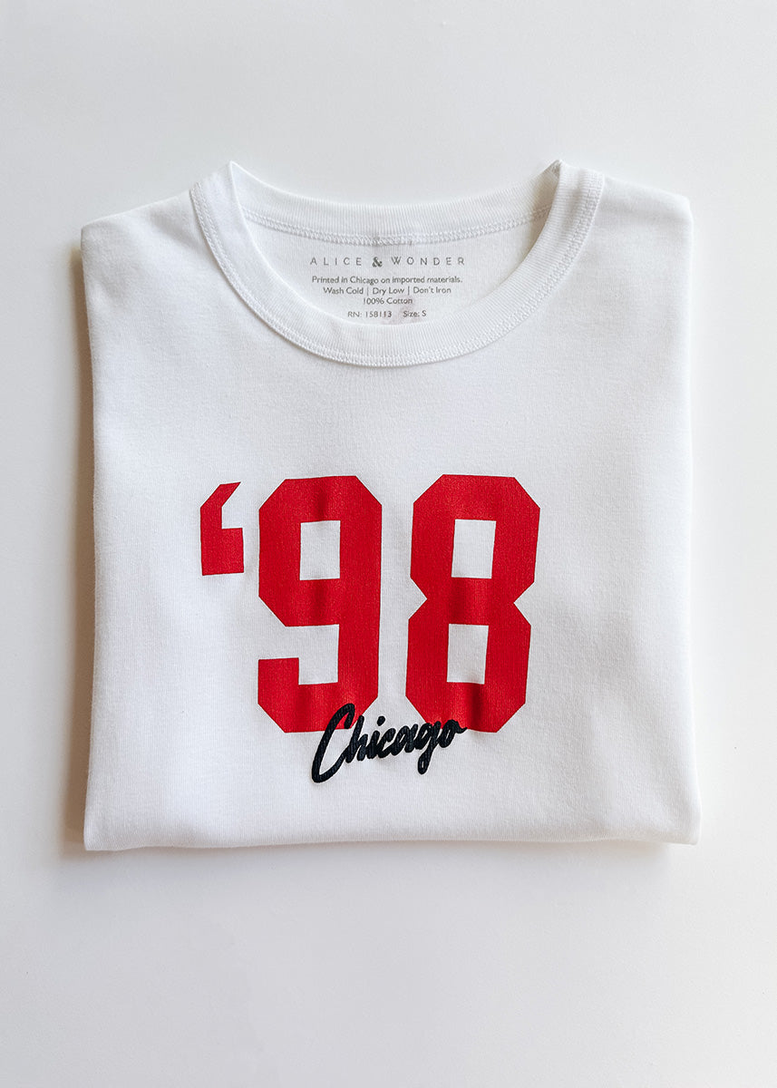 '98 Chicago Baby Tee - White