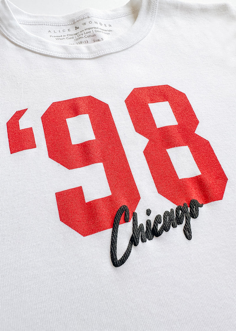 '98 Chicago Baby Tee - White