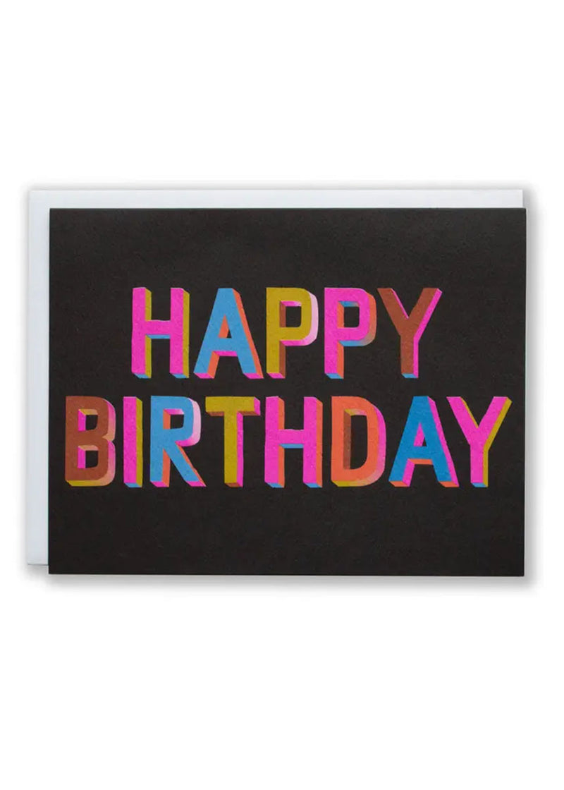 Happy Birthday 3D Brights Card