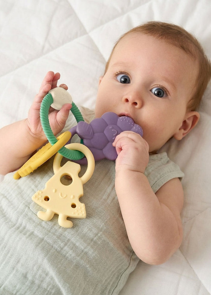 Multi-Textured Silicone Teether - Charcuterie