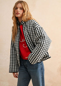 Charlie Gingham Jacket - Black & White
