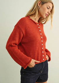 Felicia Cardigan - Scarlet