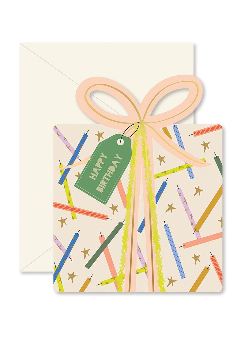 Birthday Gift Star Candles Card