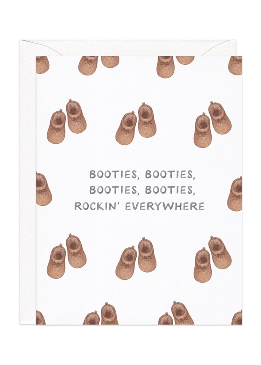 Miss New Booties Baby Card