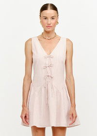 Eden Stripe Mini Dress - Blush