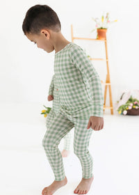 Green Gingham Two Piece Set