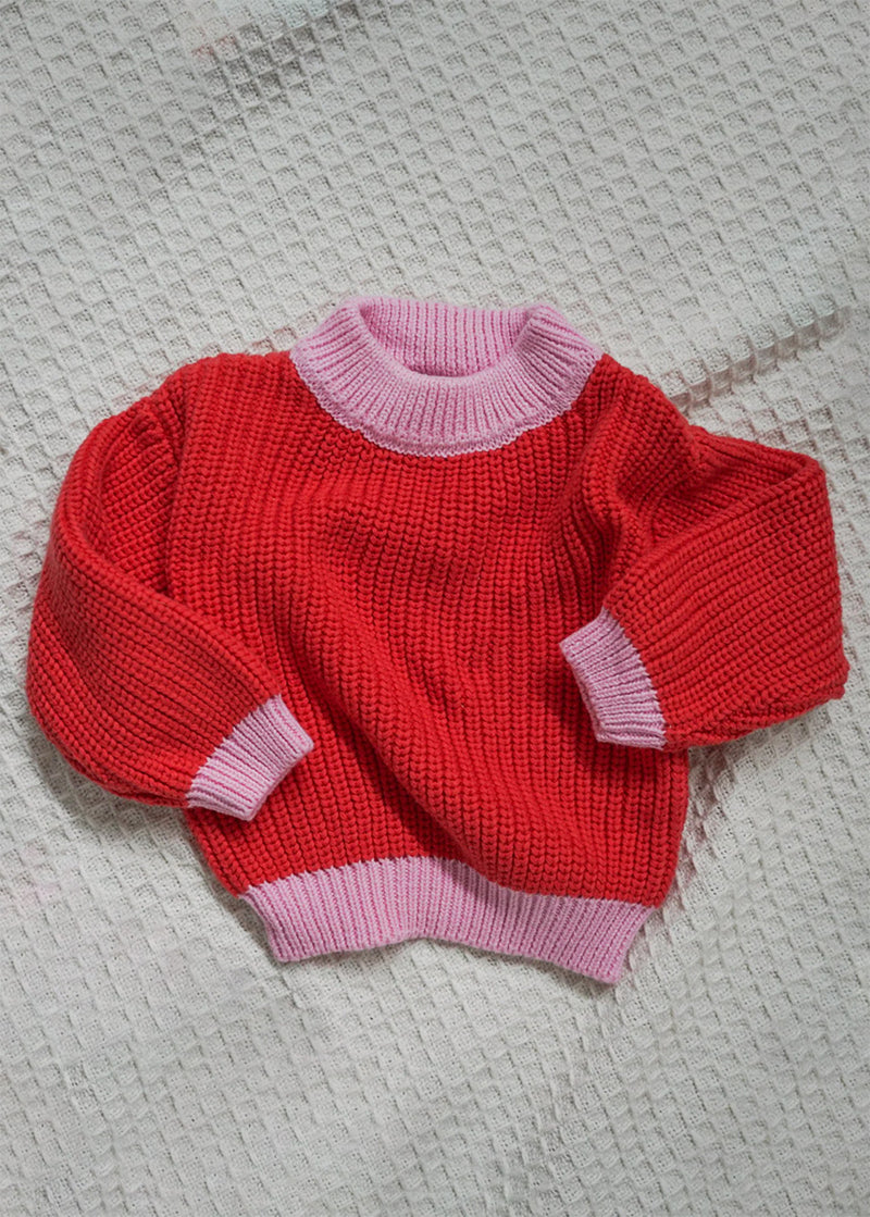 Cosy Knit Sweater - Watermelon