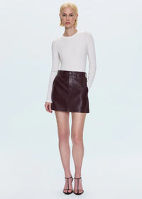 Abi High-Rise Mini Skirt - Cabernet