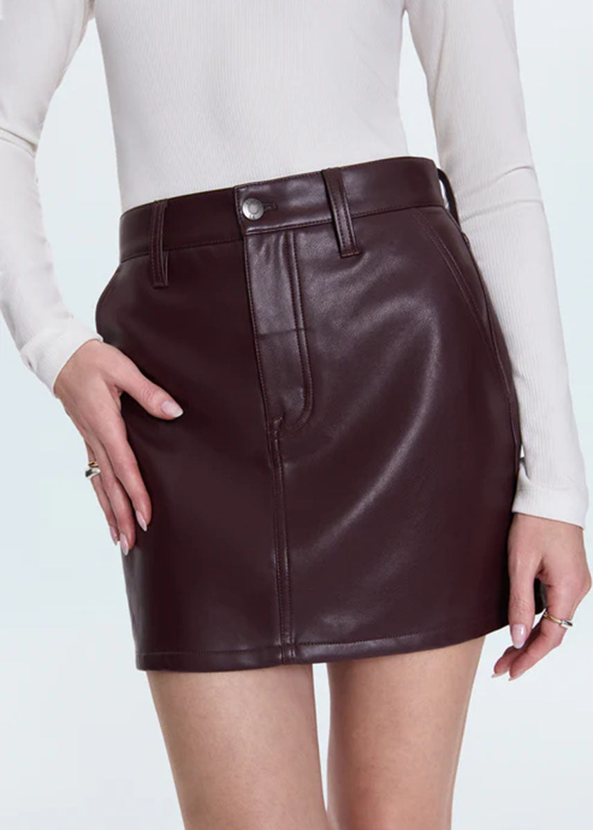 Abi High-Rise Mini Skirt - Cabernet