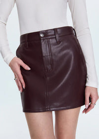 Abi High-Rise Mini Skirt - Cabernet