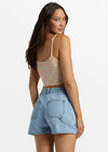 Leia Carpenter Denim Shorts - Soft Blue