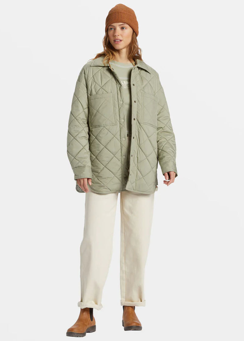 Transport Snap Front Shacket - Seagrass