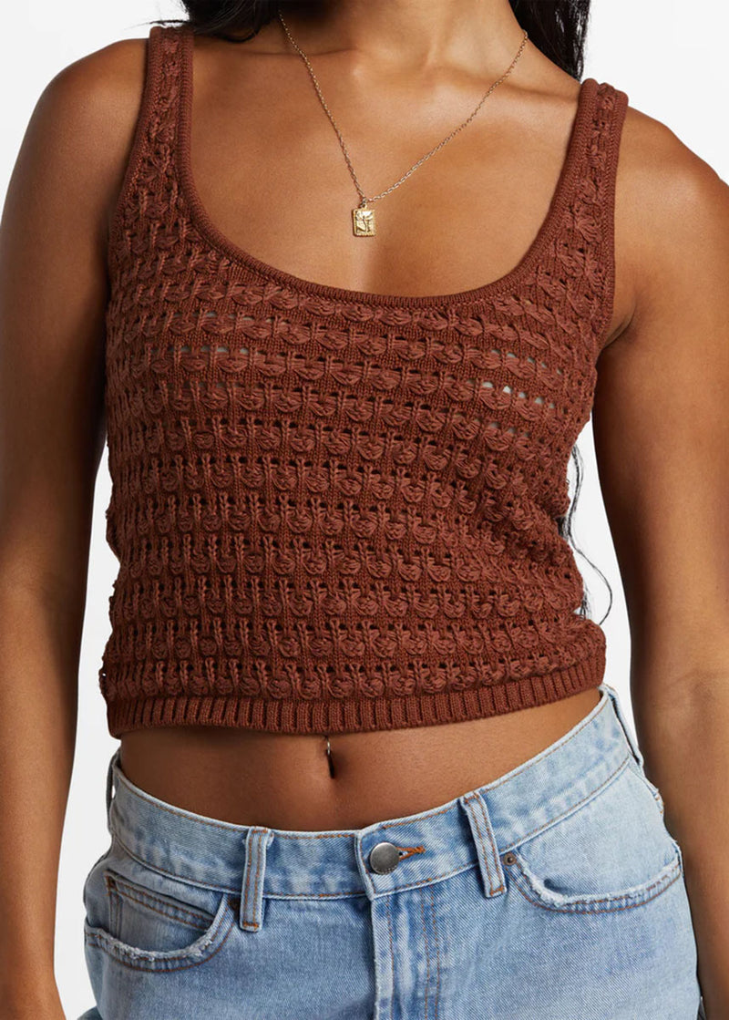 Hot Shot Knit Tank - Toasted Coconut