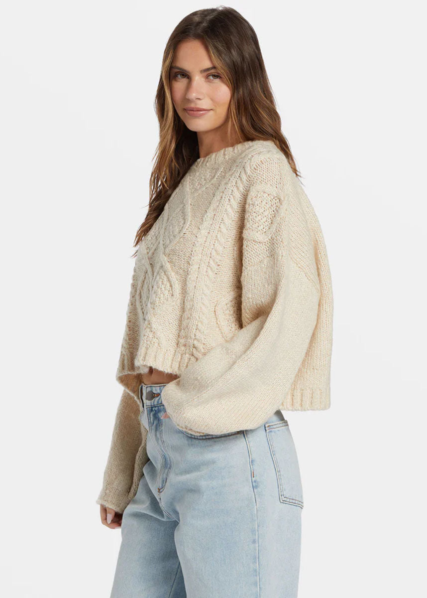 Modern Love Cable Sweater - Dove