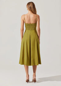 Celina Midi Dress - Chartreuse