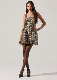 Claudie Mini Dress - Leopard Print