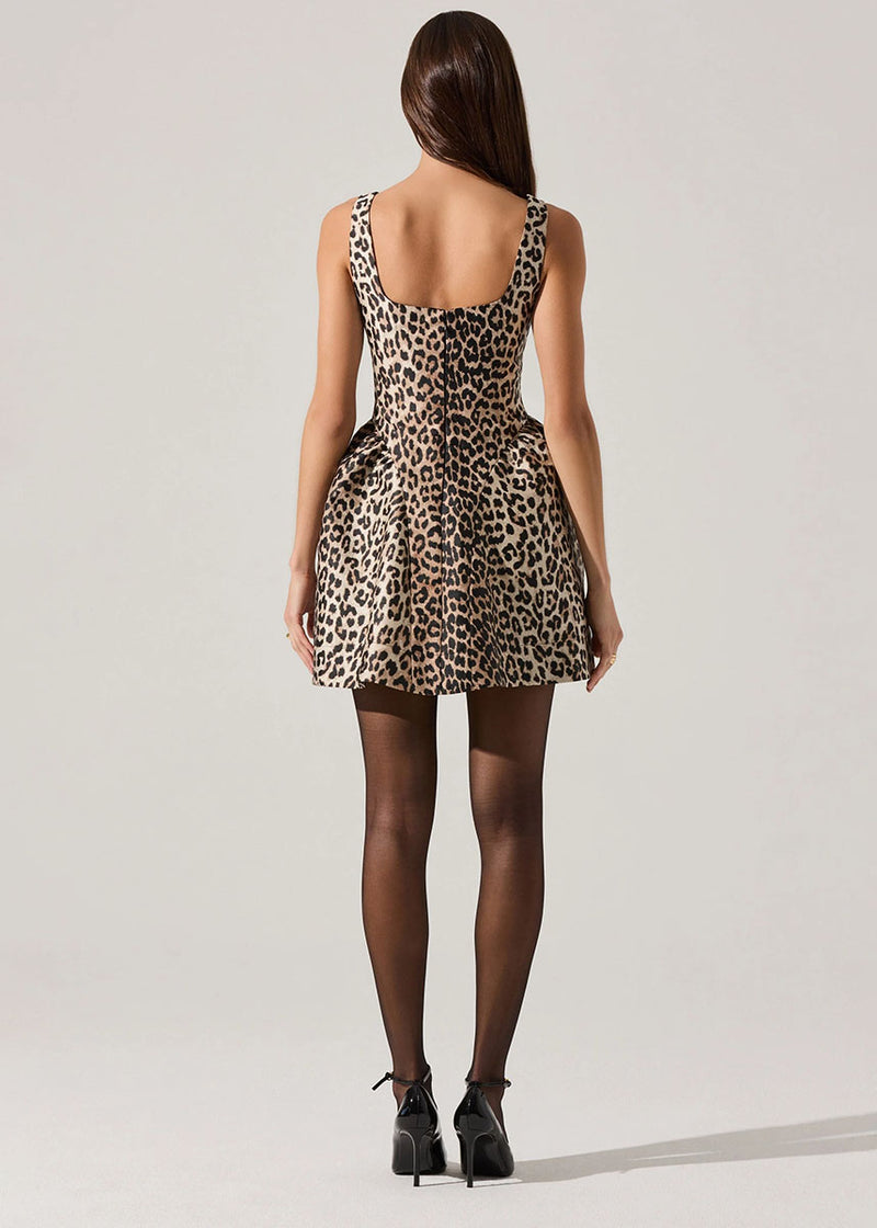 Claudie Mini Dress - Leopard Print