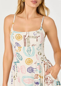 Ansley Dress - Off-White Picnic