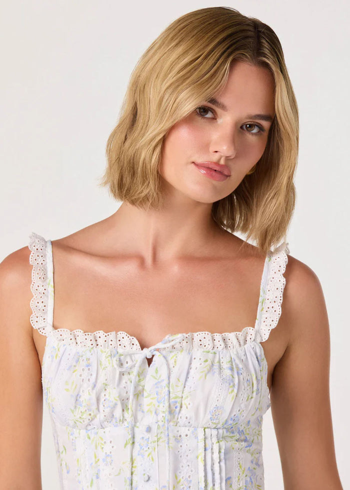 Charlotte Dress - Lilac White Floral
