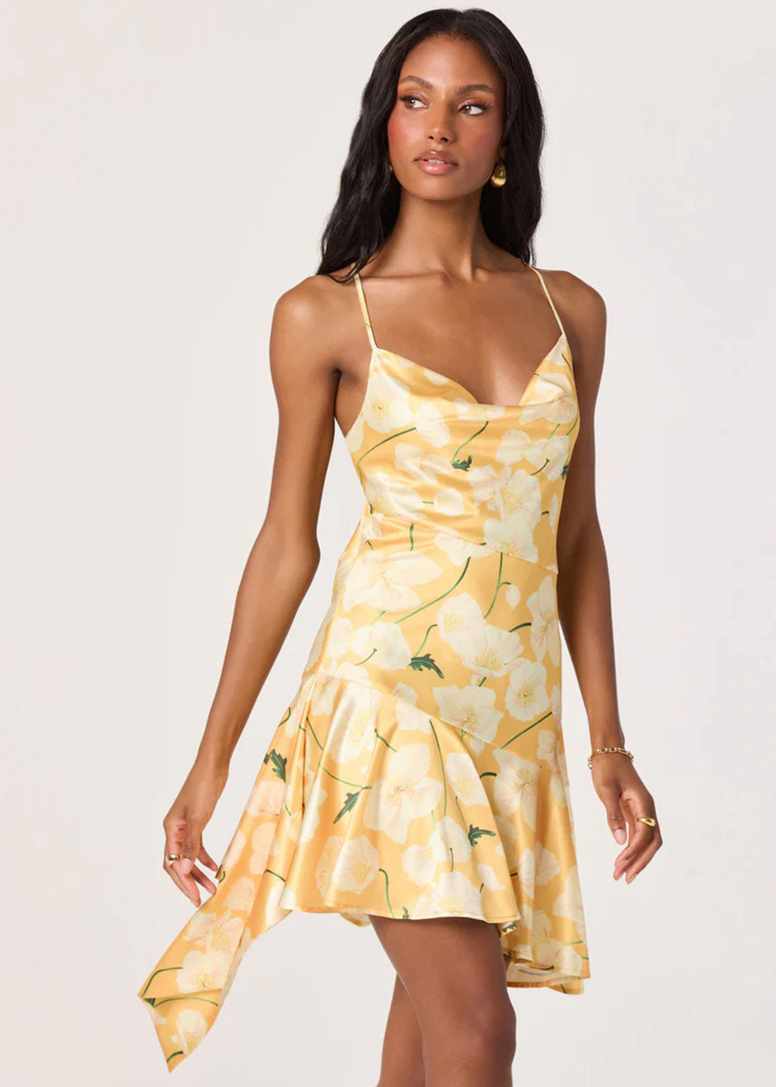 Paloma Mini Dress - Tangerine Floral