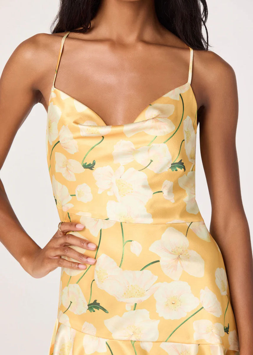 Paloma Mini Dress - Tangerine Floral