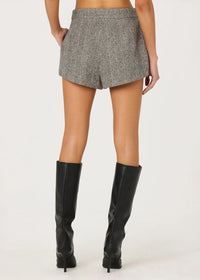 Sorine Shorts - Grey Herringbone