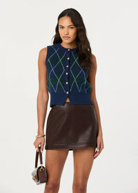 Kareen Mini Skirt - Dark Brown