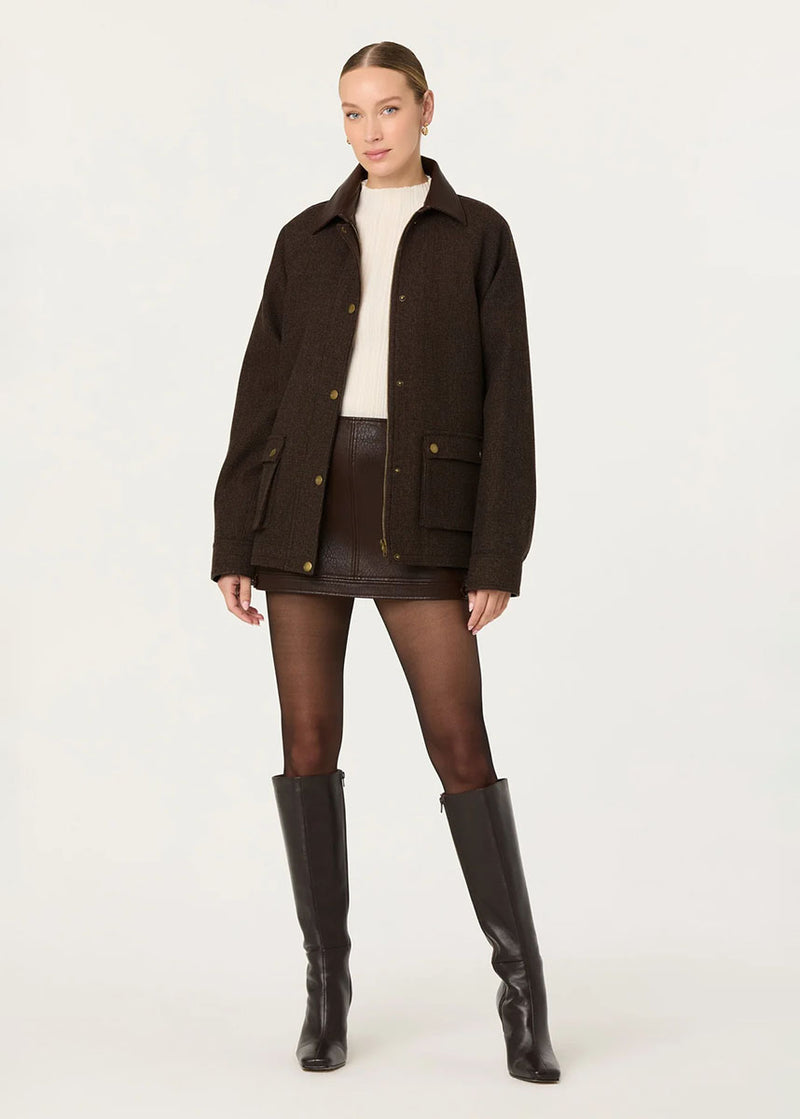 Kareen Mini Skirt - Dark Brown