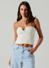 Kailee Sweater Tube Top - Off White