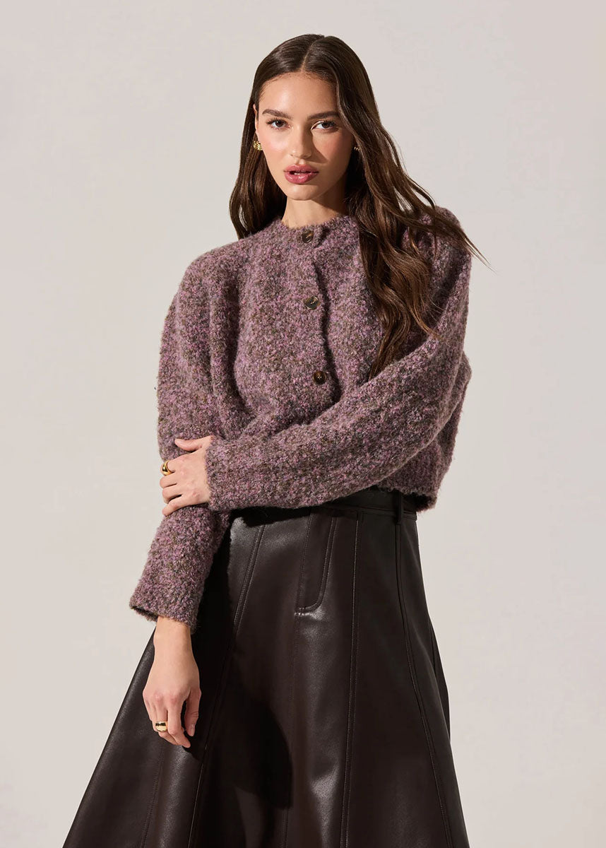 Sebille Cardigan - Lilac Olive