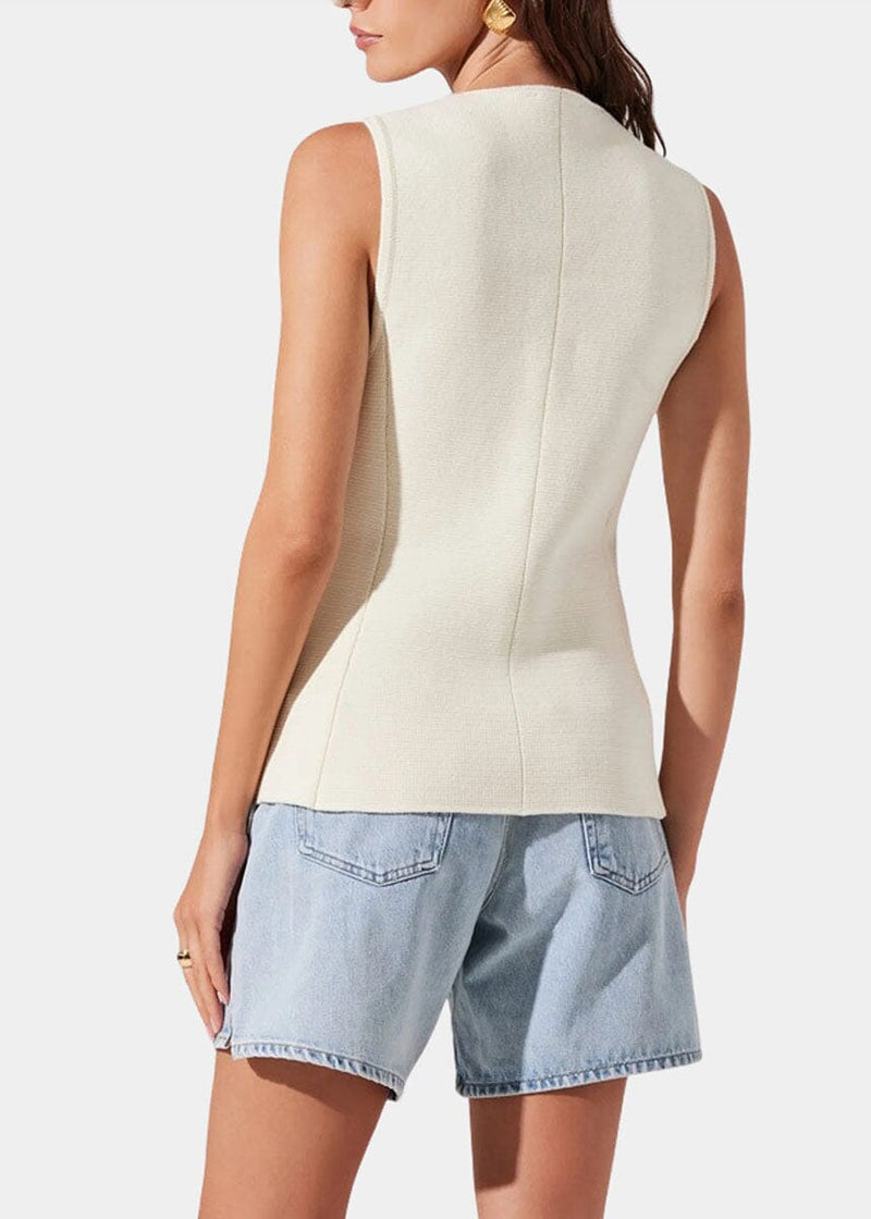 Jayce Sweater Vest - Cream