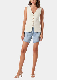 Jayce Sweater Vest - Cream