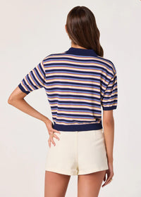Scottie Sweater - Navy Multi Stripe