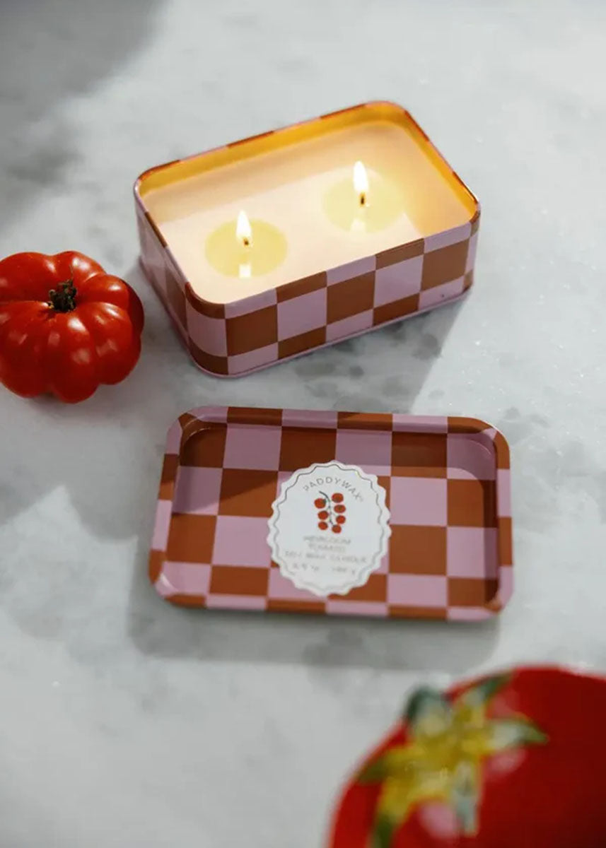 A Dopo Printed Tin Candle - Tomato Vine - 6.5oz