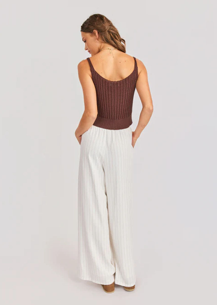 Sugarloaf Stripe Pants - White