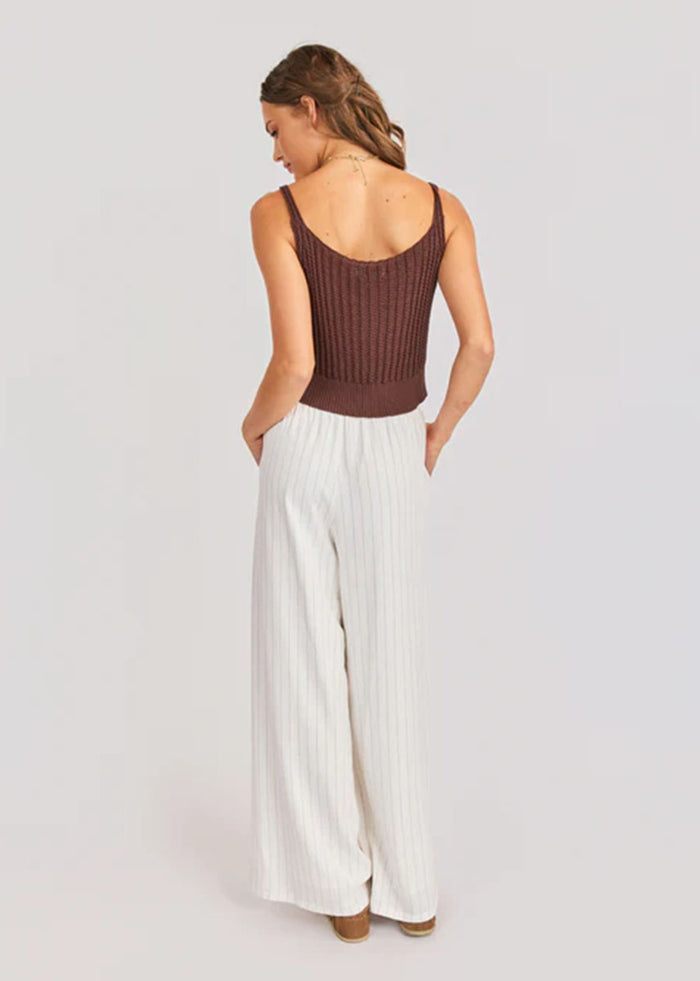 Sugarloaf Stripe Pants - White