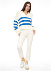 Arlo Polo Sweater - Ivory Sea Stripe
