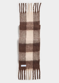 Mad Hatter Oversized Blanket Scarf - Espresso & Cream