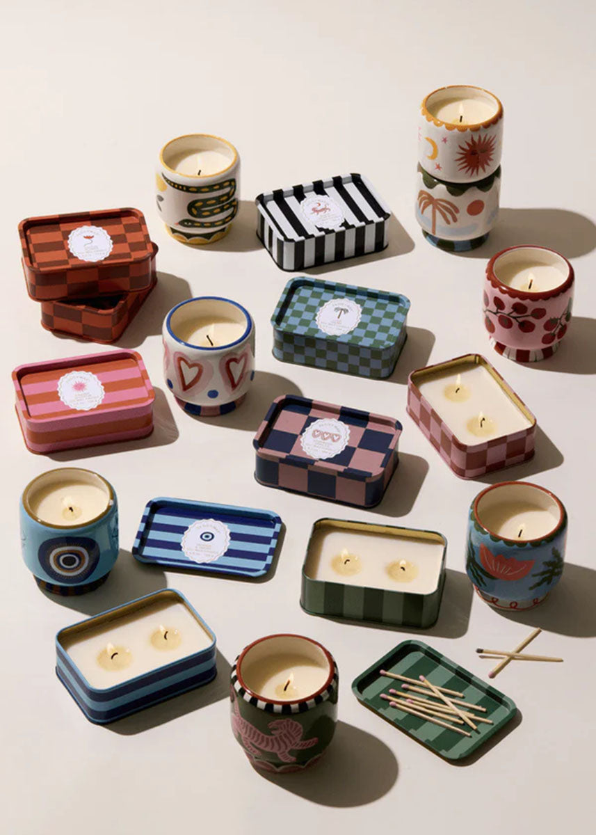 A Dopo Printed Tin Candle - Orange Blossom - 6.5oz