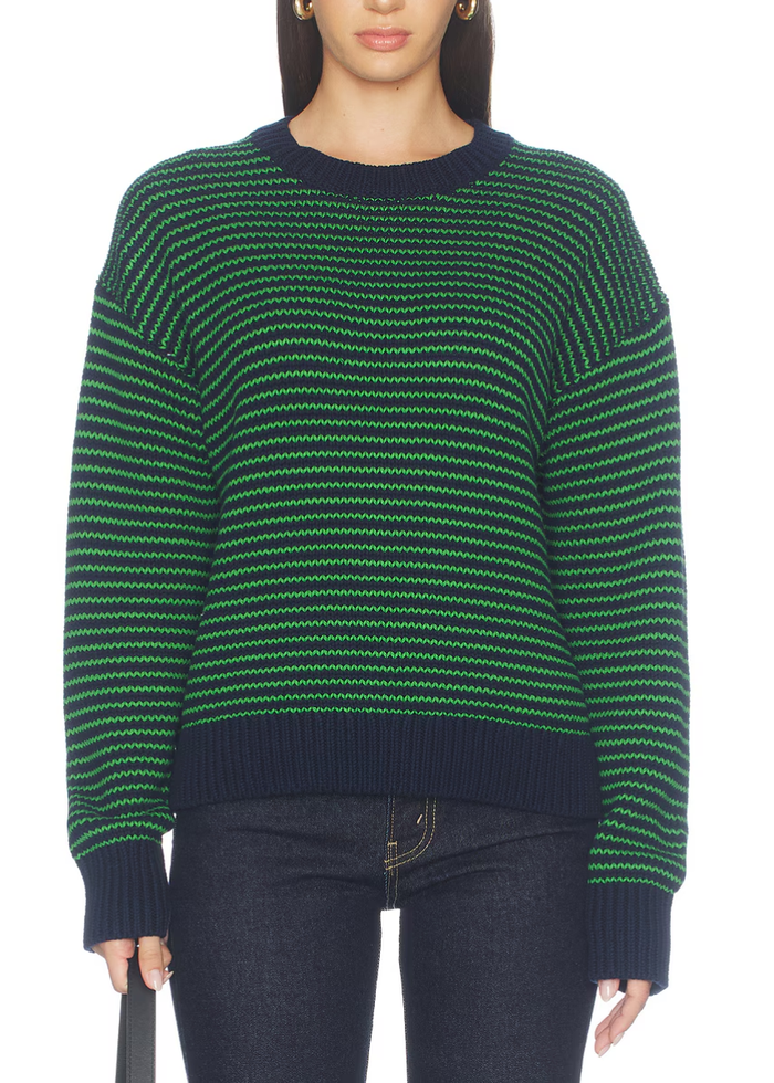 Aura Relaxed Crew Neck Sweater - Midgreen
