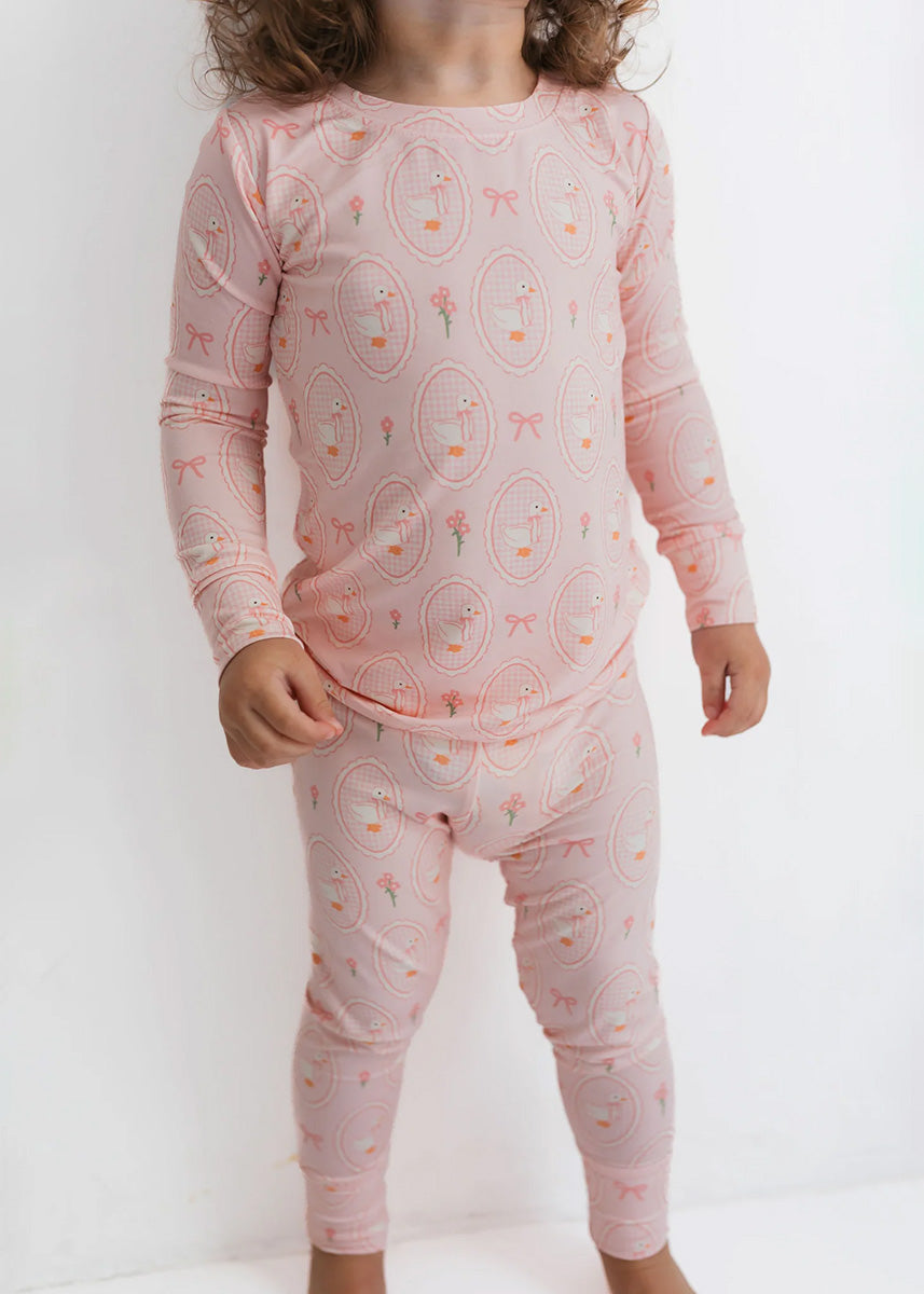 Pink Little Goose Two Piece Set