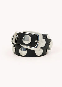 Bailey Belt - Black & Silver