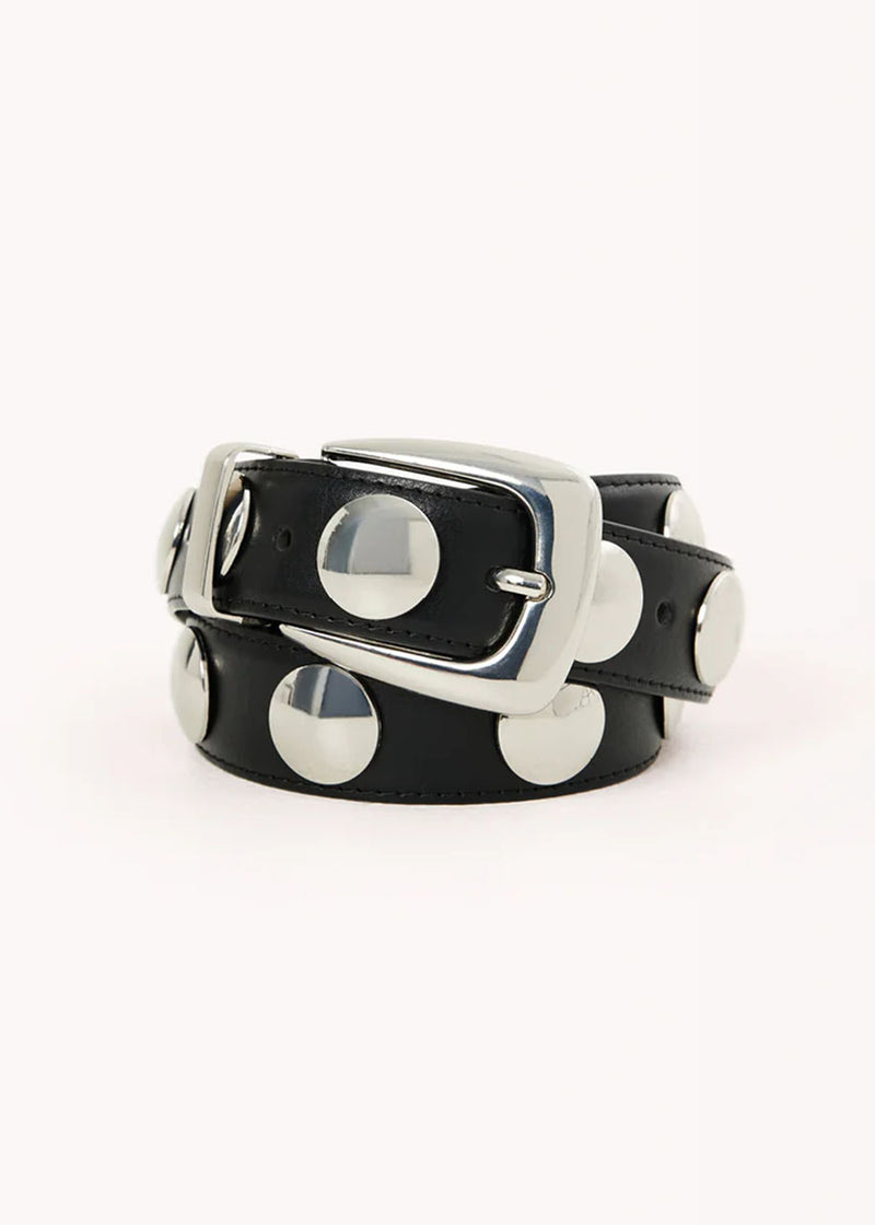 Bailey Belt - Black & Silver