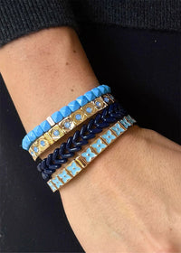 Waving Wheat Bracelet - Navy