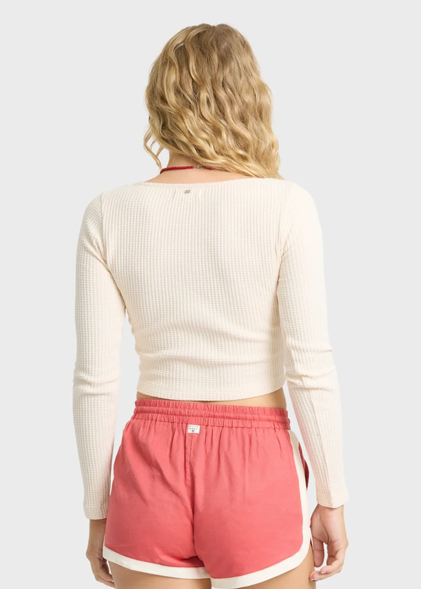 Paxton Cropped Thermal Top - White Cap