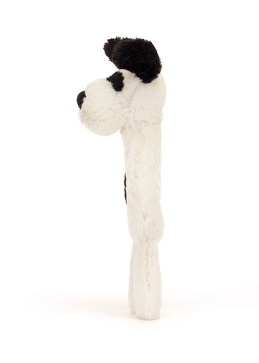 Bashful Black & Cream Puppy Ring Rattle