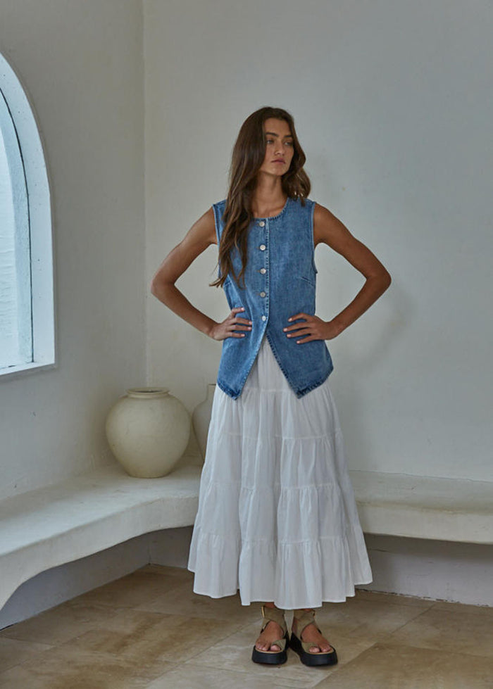 Stella Denim Vest - Medium