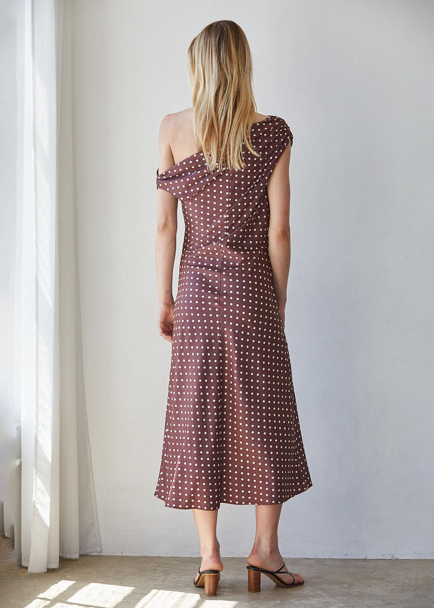 Jeanie Cowl Neck Midi Dress