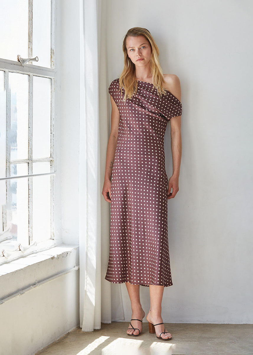 Jeanie Cowl Neck Midi Dress